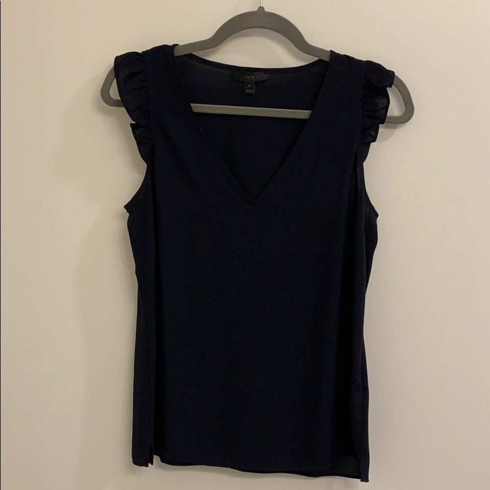NWOT Jcrew navy sleeveless blouse sz 4